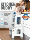 Kitchen Buddy Kids Step Ladder Stool Toddler Learning Tower Safety Bar Helper