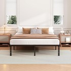 18 Inch Queen Bed Frame - Sturdy Metal Platform Queen Size  No Box Spring Needed