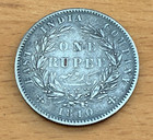 India British 1840 Silver 1 Rupee Circulated Victoria
