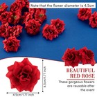 100 Pieces 1 77  Red Artificial Roses Head Bulk Small Silk Fake Rose Buds For De