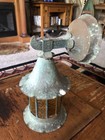 1920   s Mission Hammered Copper Porch Light