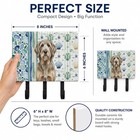 Caroline s Treasures Grizzle Tan Otterhound Coastal Sea Glass Leash Key Holder