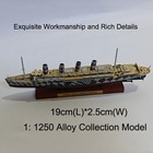 1 1250 Alloy Diecast Cruise Ship Model Ww2 Hmt Mauretania Ocean Liner Collection