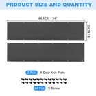 2pcs 8 X 34 Inches Aluminum Door Kick Plate For Exterior Front Door Black