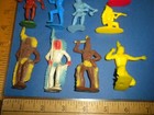Lot Of 12 Western Playset Cowboys   Indians Vintage - Marx Related 