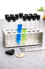  0 Rubber Stopper 1 Hole Vented Tapered Lab Glassware Tube Plug
