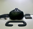 Htc Vive Vr Headset W  Deluxe Audio Strap  Link Box  Cables  New Face Pad