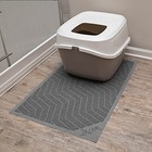 Wepet Cat Litter Mat  Kitty Litter Trapping Mesh Mat  35 X 23 Inch Large  Grey 