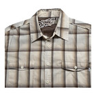 O neill Shirt Mens Size M Button Up Short Sleeve Plaid Brown
