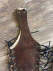 Vintage Leather Corset Renaissance Larp Medieval Costume Brown Lace Up