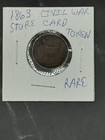    very Rare    1863 A g  Greenman Druggist Trade Token Sandwich  Civil War