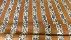 Antique French Silk Damask Shawl With Blue Flowers And Finely Tied Fringes B144