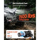 Uimoso 2500 Lbs 12v Electric Winch With Synthetic Rope And Wired Remote Control