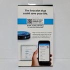 My Id Sport Safety Medical Bracelet Black Band Gray Trim  small 6 5   By Endevr