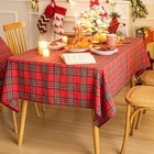 Red Green Plaid Christmas Tablecloth 60x104  Tartan Table Cloth Decorations     