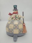 Jim Shore Heartwood Creek Collection Snowman 2010 Mantel Stocking Hanger Enesco