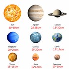 Glow In The Dark Solar System Wall Stickers 9 planets Mars Decal Kids Room Decor