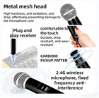 Professional Karaoke Microphone Set Dual Vocal Pickup Easy Setup Usb Recharge   
