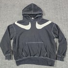 Nike Sweatsuit Womens Small Medium Black Fleece Big Swoosh Hoodie Jogger Set