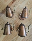 Set Of 4 Vintage Copper And Brass Tea Pot Wall Sconces Light Fixtures 