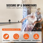 Uimoso Pipe Stair Handrail Staircase Handrail 8 Ft Carbon Steel Wall Mounted