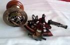 Brass Sextant   Antique Brass Sphere Astrolabe Armillary Globe D  cor Handmade