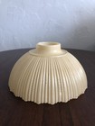 Vintage Glass Light Lamp Shade Ribbed Scalloped Fitter 1 75    Cream Beige