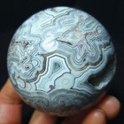 Rare 261 6g Natural Polished Colorful Banded Agate Geode Ball Healing C1184