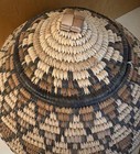 Vtg   Large African Zulu Basket Ukhamba Diamond Design Handwoven S  African Art 