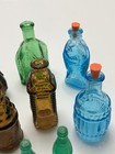 Lot Of 11 Vintage Mini Wheaton Colored Glass Bottles 2 Are Mini Coca Cola