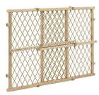 Position   Lock Adjustable Wood Baby Gate  Toddlers   Pets  Natural