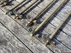 Original Scarce Set Original Antique Brass Stair Rods And Clips   Complete