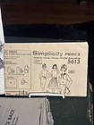 Complete  Size 12 Bust 32 Cut Vintage Sewing Pattern Simplicity 5613 Dress