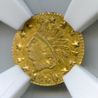 1880 California Gold Indian  1 4  Rd   Ngc Au55 Pop 12   Lr7 Gold