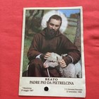 Rare Relic Of The Young Padre Pio   Holy Card   Padre Pio Protection   Chain