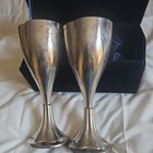 Things Remembered Silver Plated Wedding Goblets  Bm-25th Anniversary Black Case