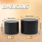 Yjhss 48-pack Candle Tins Jars 4oz   8oz Small Containers Bulk Black Lid