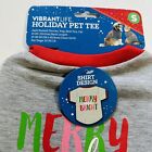 Small Dog Christmas Shirt - Merry   Bright- 10-20lbs-  Puppy