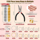 1200 Pcs Jump Rings For Jewelry Making Supplies  Necklace Repair Kit With Open c