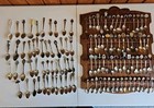 Vtg Souvenir Spoon Rack 21  X 17   Full 64 Spoons   28 More Variety Mixed Metals