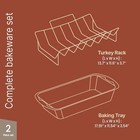 Bakken Nonstick Turkey Roasting Pan With Rack     Large Heavy-duty Gray Marble 