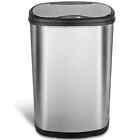 Nine Stars 13 2 Gallon Trash Can Motion Sensor Kitchen Trash Can Stainless Steel