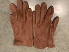 Soft Leather Driving Gloves Vintage Size L Brown