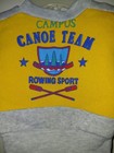 Vintage 90s Kalamazoo Kids Baby Sweatshirt 12m Campus Canoe Team Rowing Sport