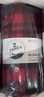 Bulk Lot  3  Blizzard Fleece 2 Yard Rolls Luke Red Black Plaid 58  Wide