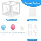 Baby Clear Boxes With Letters For Gender Reveal Decorations Pink  Blue 