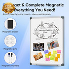 24  X 18  Magnetic Whiteboard For Wall Dry Erase Board With Silver Frame Hanging