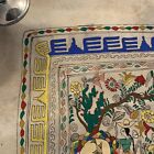 Signed Mexican Folk Art Amate Painting By Plasido Ascencio - 15 5 X 23 5  exc  