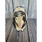 Vintage Handcrafted Cow Christmas Ornament With Distressed Finish   Rope Tail