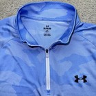 Under Armour Size Xl Loose 1 4 Zip Front Long Sleeve Top Athletic Turquoise Camo
